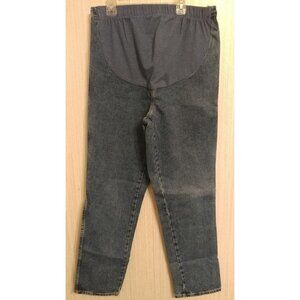 In Due Time Maternity/Pregnancy Pants Fit Size 12 Denim Blue Jeans VERY NICE!!